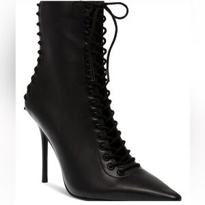 Steve Madden Black Lace-Up Boots